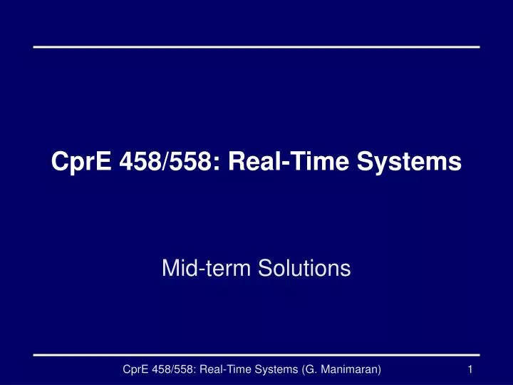 cpre 458 558 real time systems