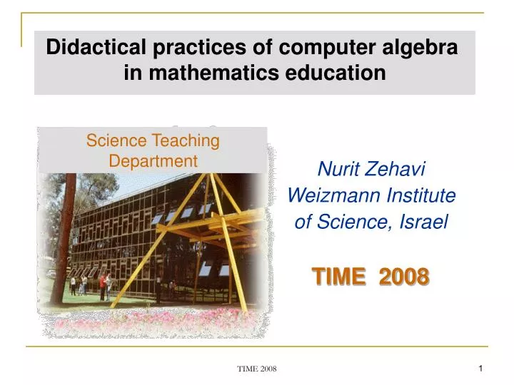 didactical practices of computer algebra in mathematics education