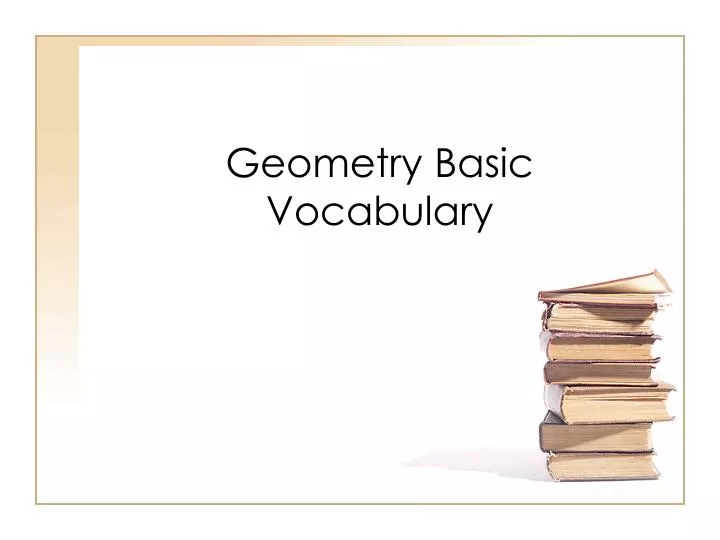 geometry basic vocabulary