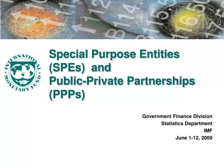 special purpose entities spes and public private partnerships ppps