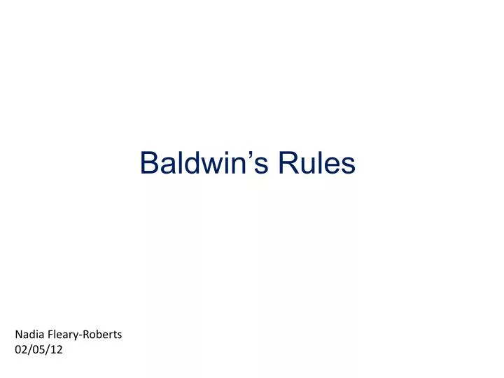 baldwin s rules