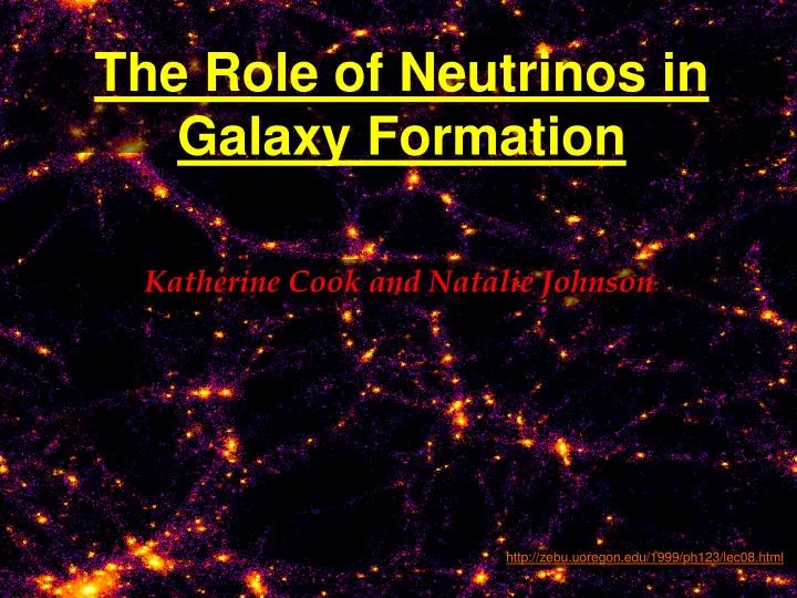 the role of neutrinos in galaxy formation