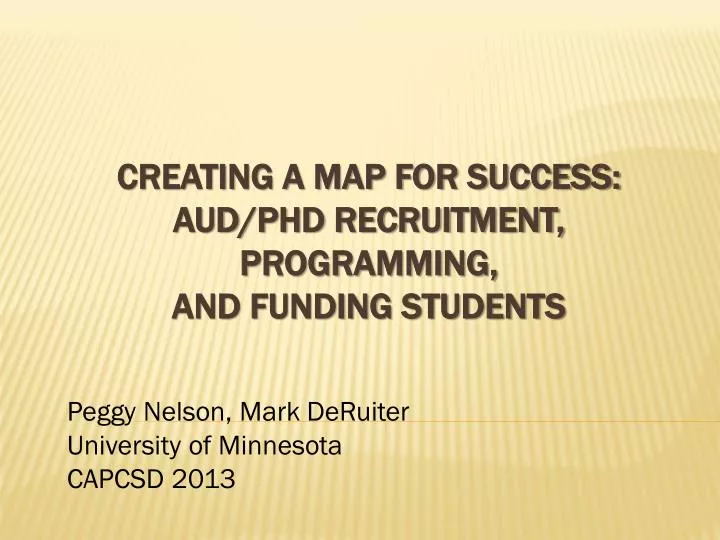 creating a map for success aud phd recruitment programming and funding students