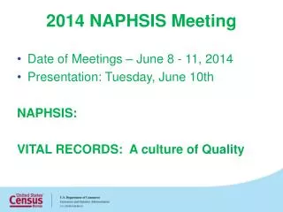 2014 NAPHSIS Meeting