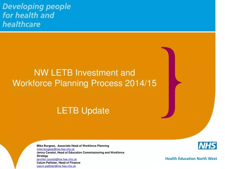 nw letb investment and workforce planning process 2014 15