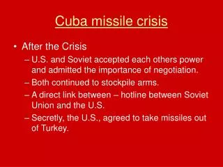 Cuba missile crisis