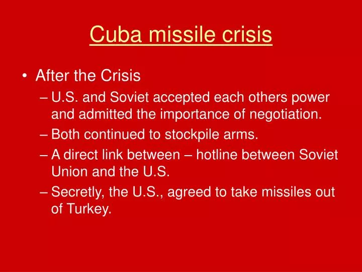 cuba missile crisis