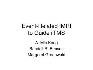 Event-Related fMRI to Guide rTMS