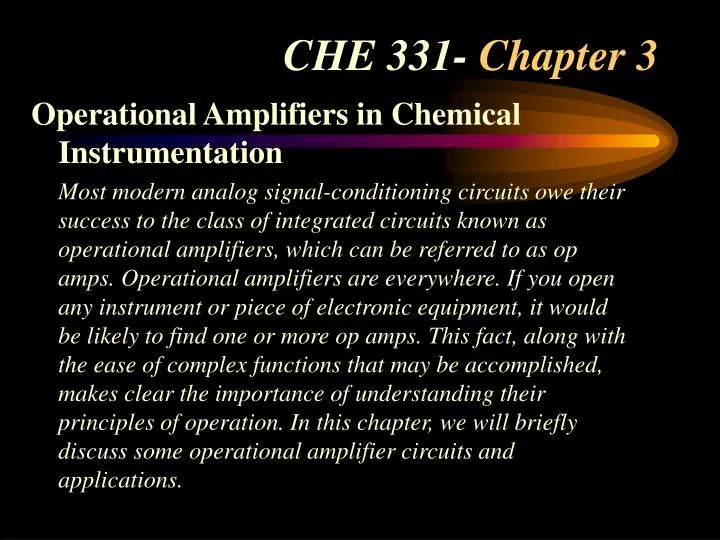 che 331 chapter 3
