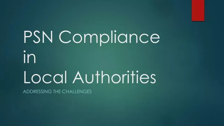 psn compliance in local authorities