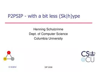 P2PSIP - with a bit less (Sk|h)ype