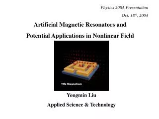 Artificial Magnetic Resonators and Potential Applications in Nonlinear Field