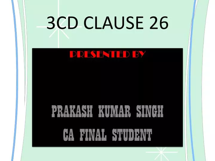 3cd clause 26