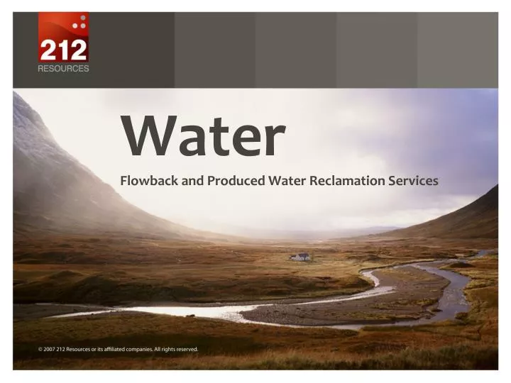 water flowback and produced water reclamation services