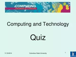 Computing and Technology