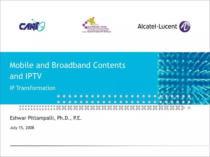 mobile and broadband contents and iptv ip transformation