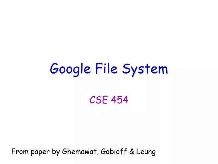 google file system