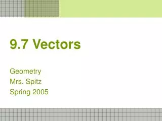 9.7 Vectors