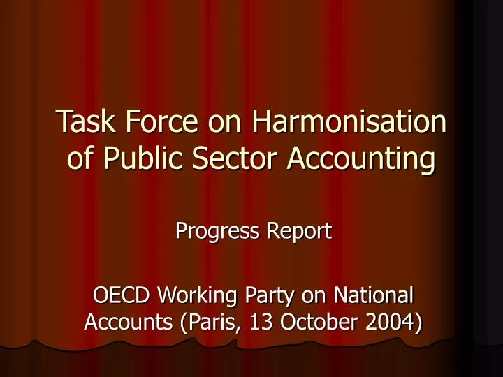 task force on harmonisation of public sector accounting