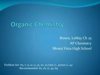 Organic Chemistry