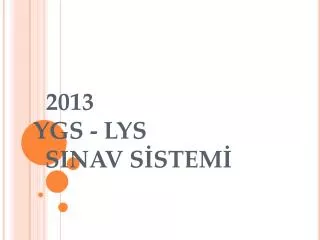2013 ygs lys sinav s stem