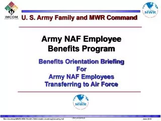 U. S. Army Family and MWR Command