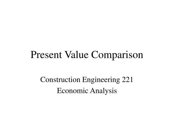 present value comparison