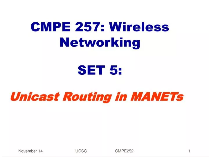 cmpe 257 wireless networking set 5