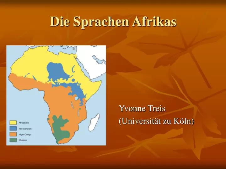 die sprachen afrikas