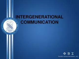 INTERGENERATIONAL COMMUNICATION