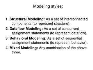 Modeling styles: