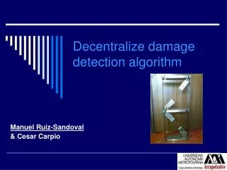 Decentralize damage detection algorithm