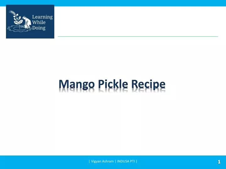 mango pickle recipe