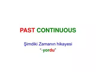 past continuous