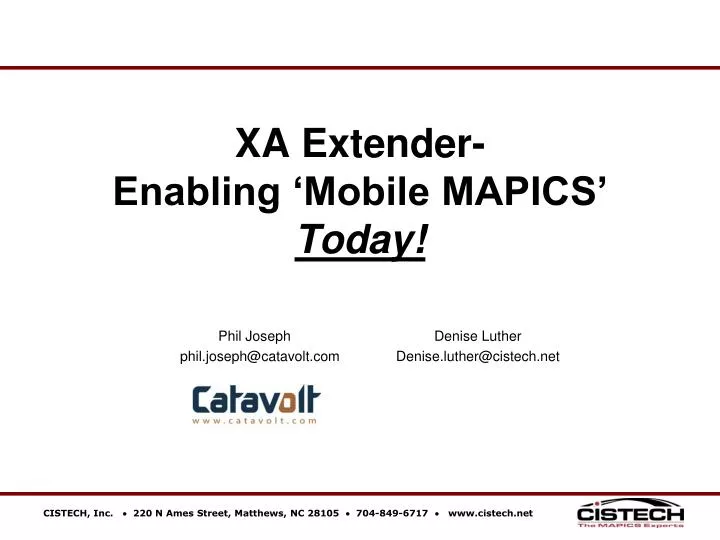 xa extender enabling mobile mapics today