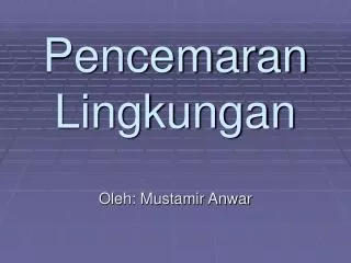 pencemaran lingkungan