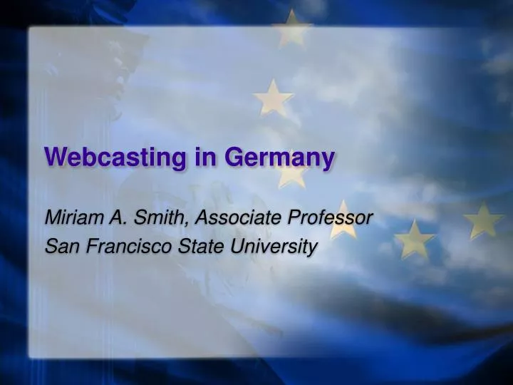 webcasting in germany