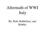 Aftermath of WWI Italy