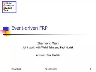 Event-driven FRP
