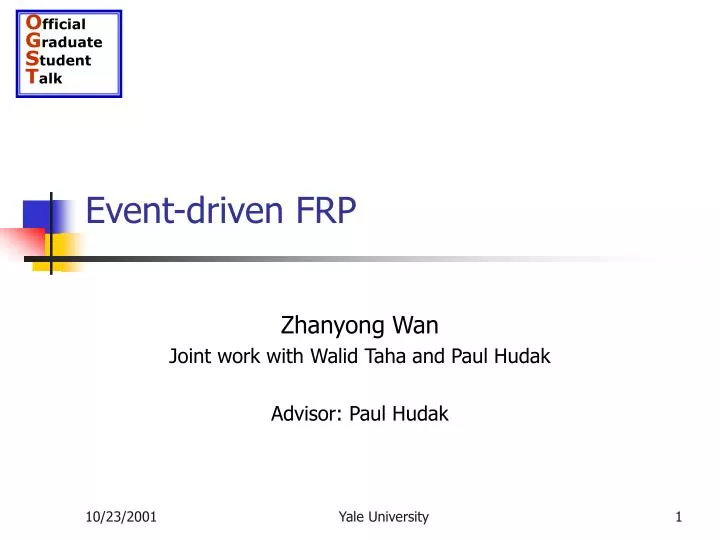 event driven frp