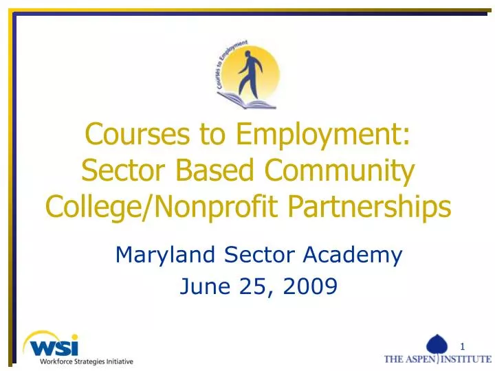 courses to employment sector based community college nonprofit partnerships
