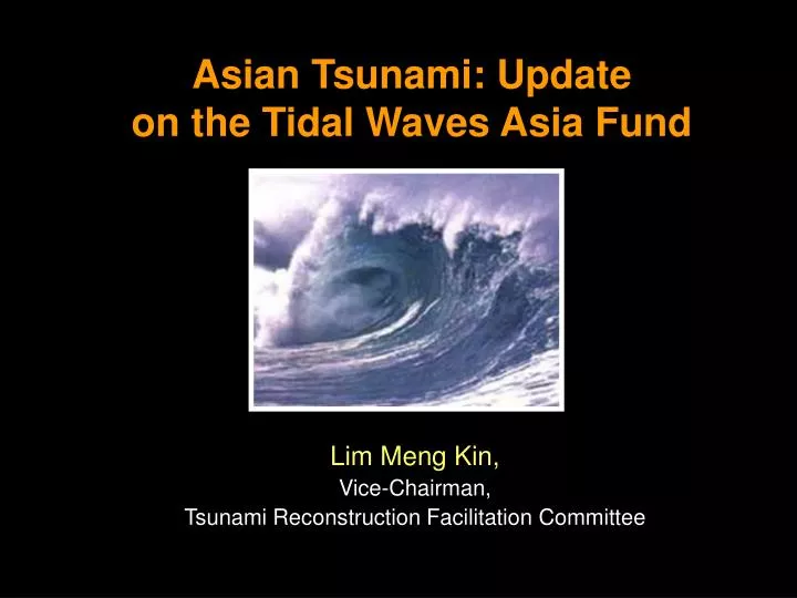asian tsunami update on the tidal waves asia fund