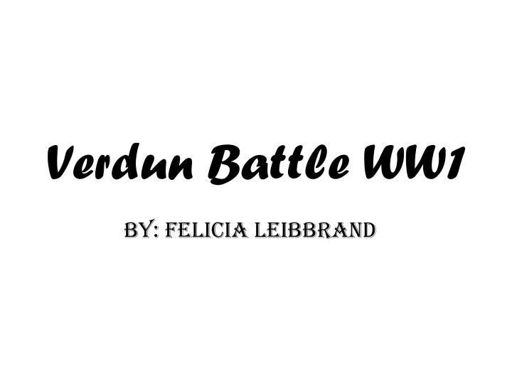 verdun battle ww1