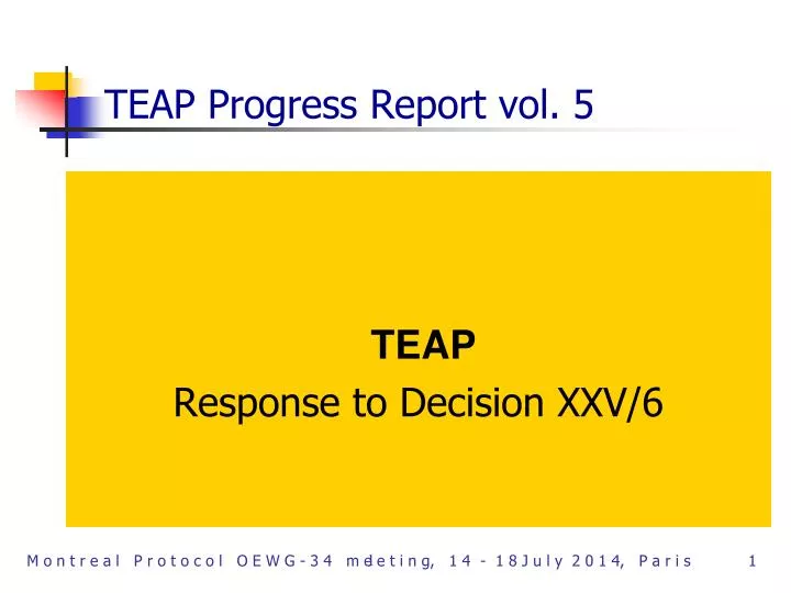 teap progress report vol 5