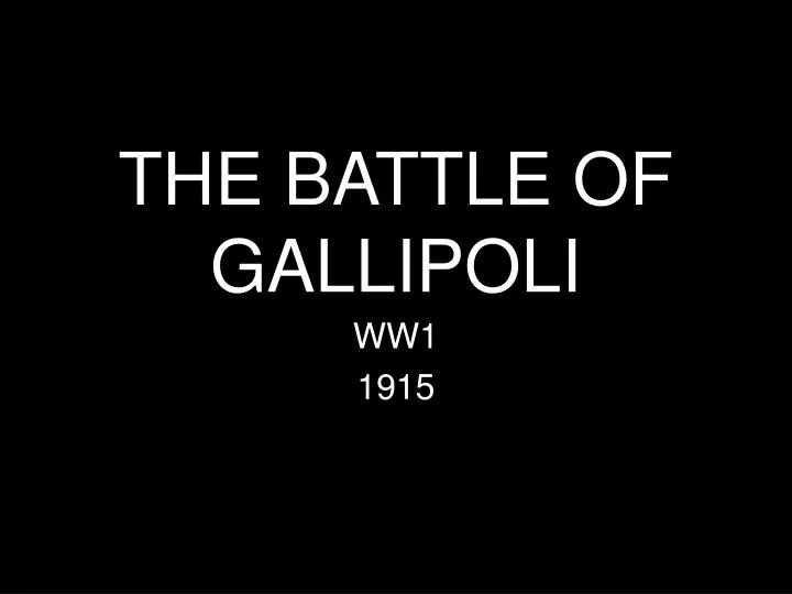 the battle of gallipoli