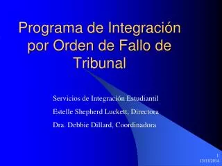 programa de integraci n por orden de fallo de tribunal
