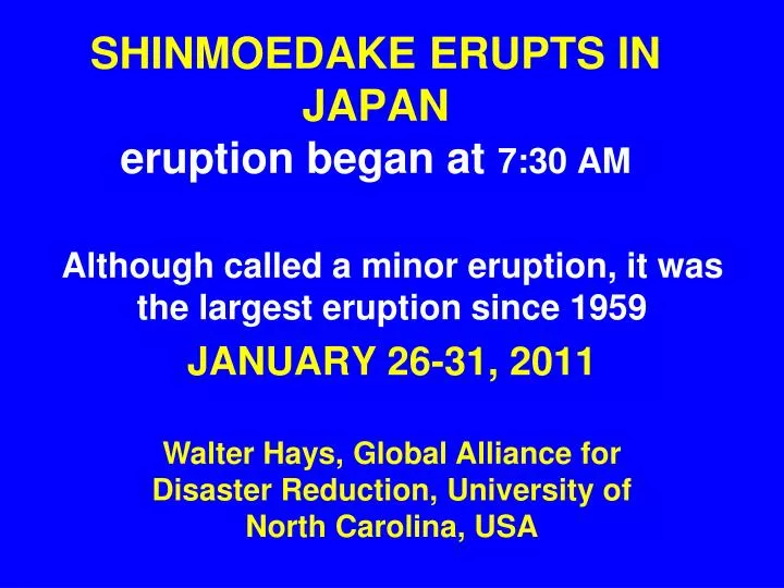 shinmoedake erupts in japan eruption began at 7 30 am