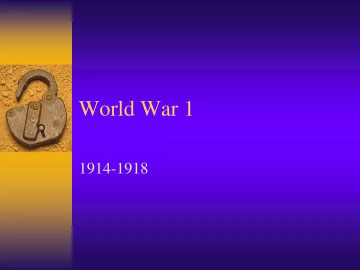 world war 1