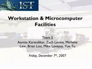 Workstation &amp; Microcomputer Facilities