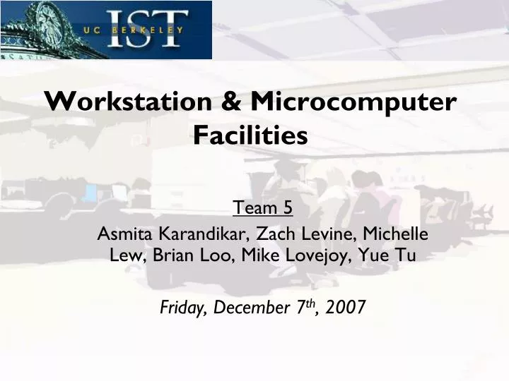 workstation microcomputer facilities